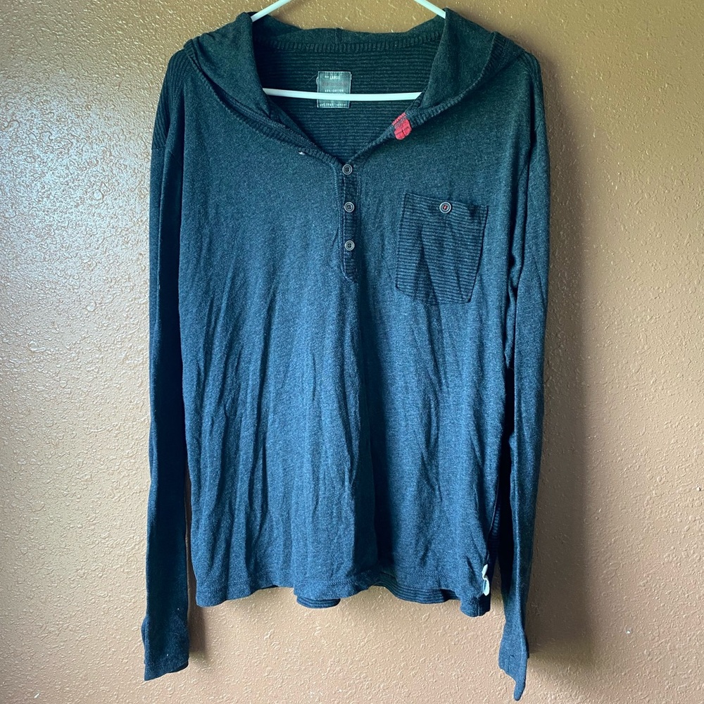 UNIONBAY Dark Gray Hooded Light Sweater